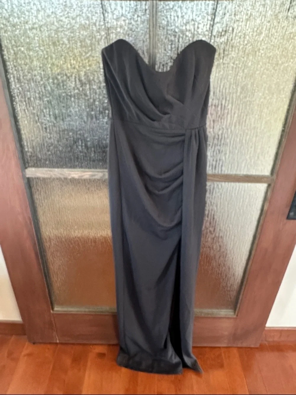 Katie May Elegant Black Strapless Satin Evening Gown Taylor Gown in Black size S - Picture 5 of 10
